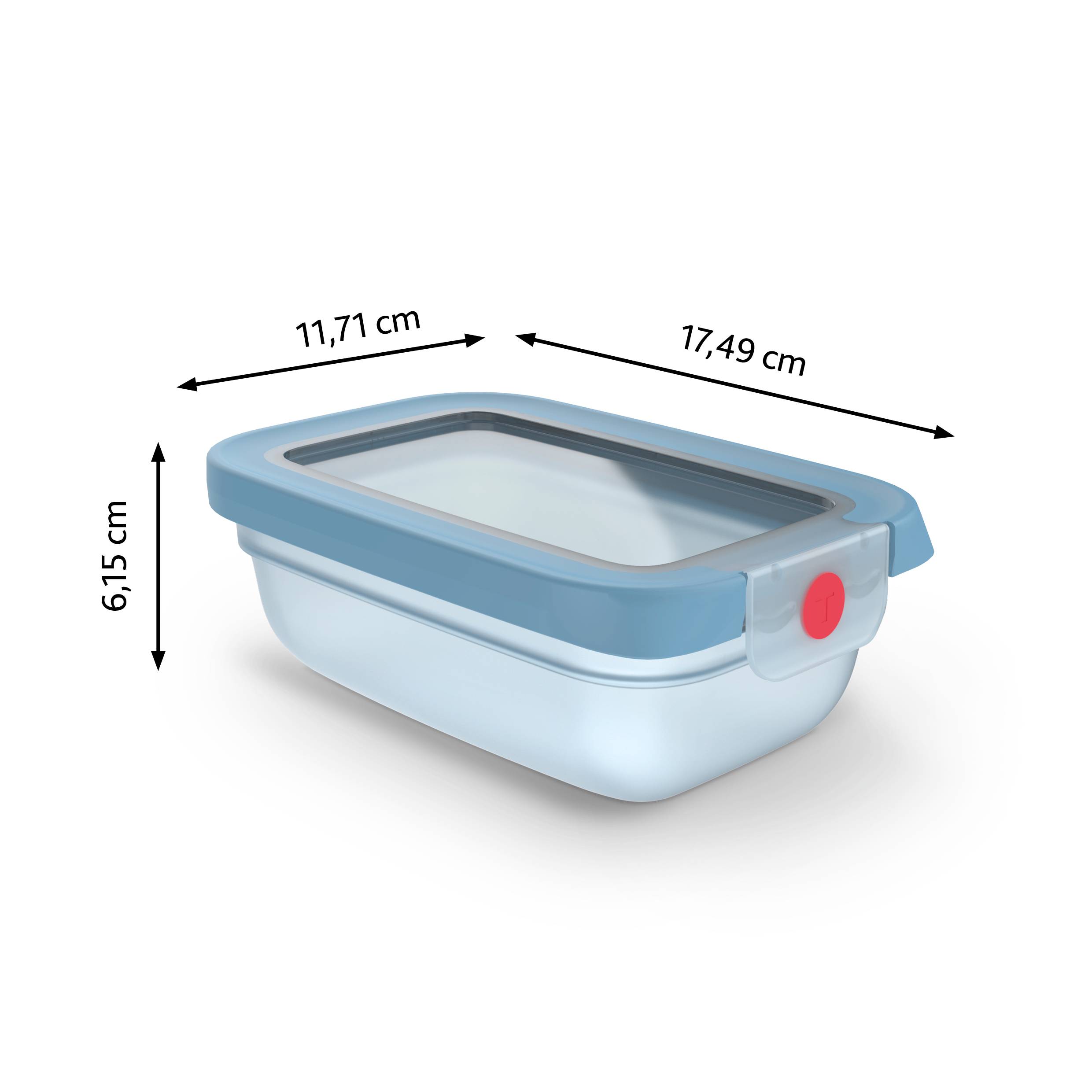 N1210110 oneClick élelmiszer-tároló Tefal téglalap alakú 0,5 l kék