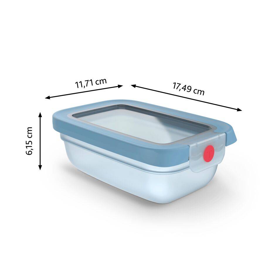 N1210110 oneClick élelmiszer-tároló Tefal téglalap alakú 0,5 l kék