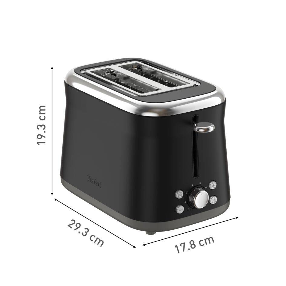 Tefal Collection retro kenyérpirító rozsdamentes acél fekete TT7208E0