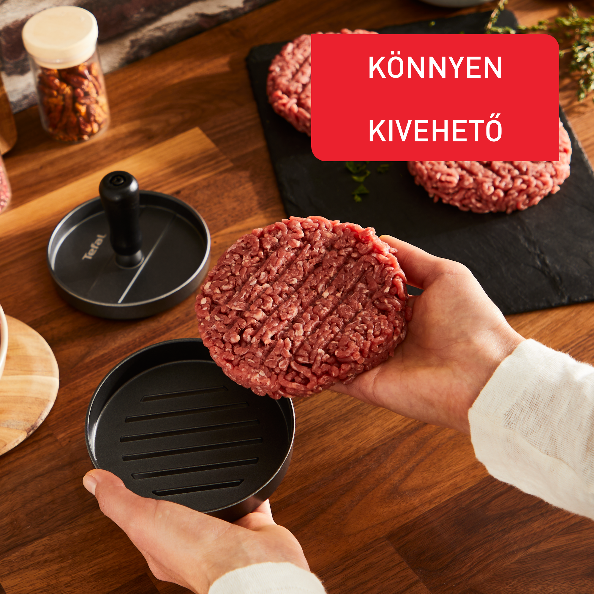 Burger prés Tefal K1851134 Szürke