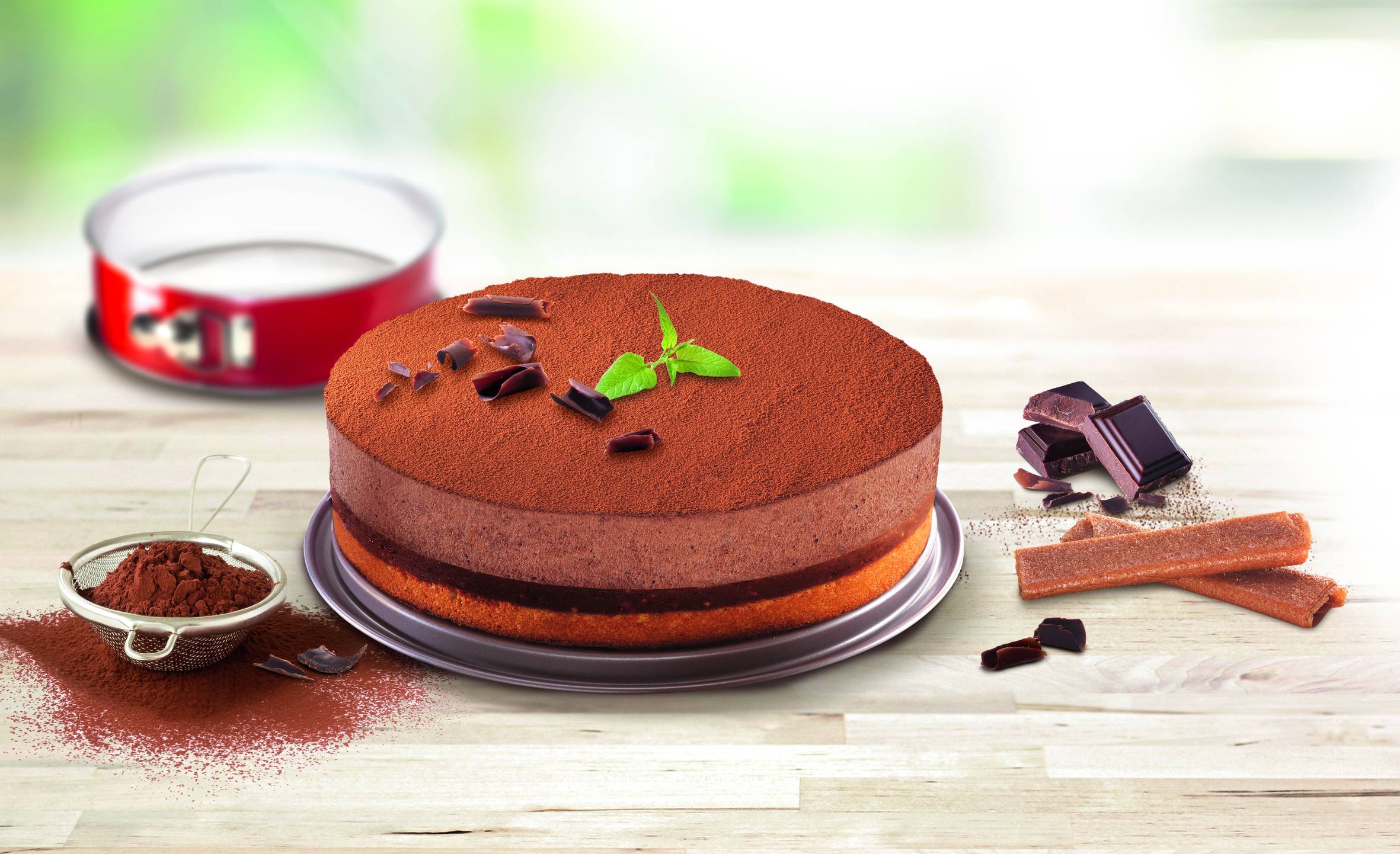 Csatos sütőforma tortához Tefal Delibake J1641474 Piros/Szürke 27 cm