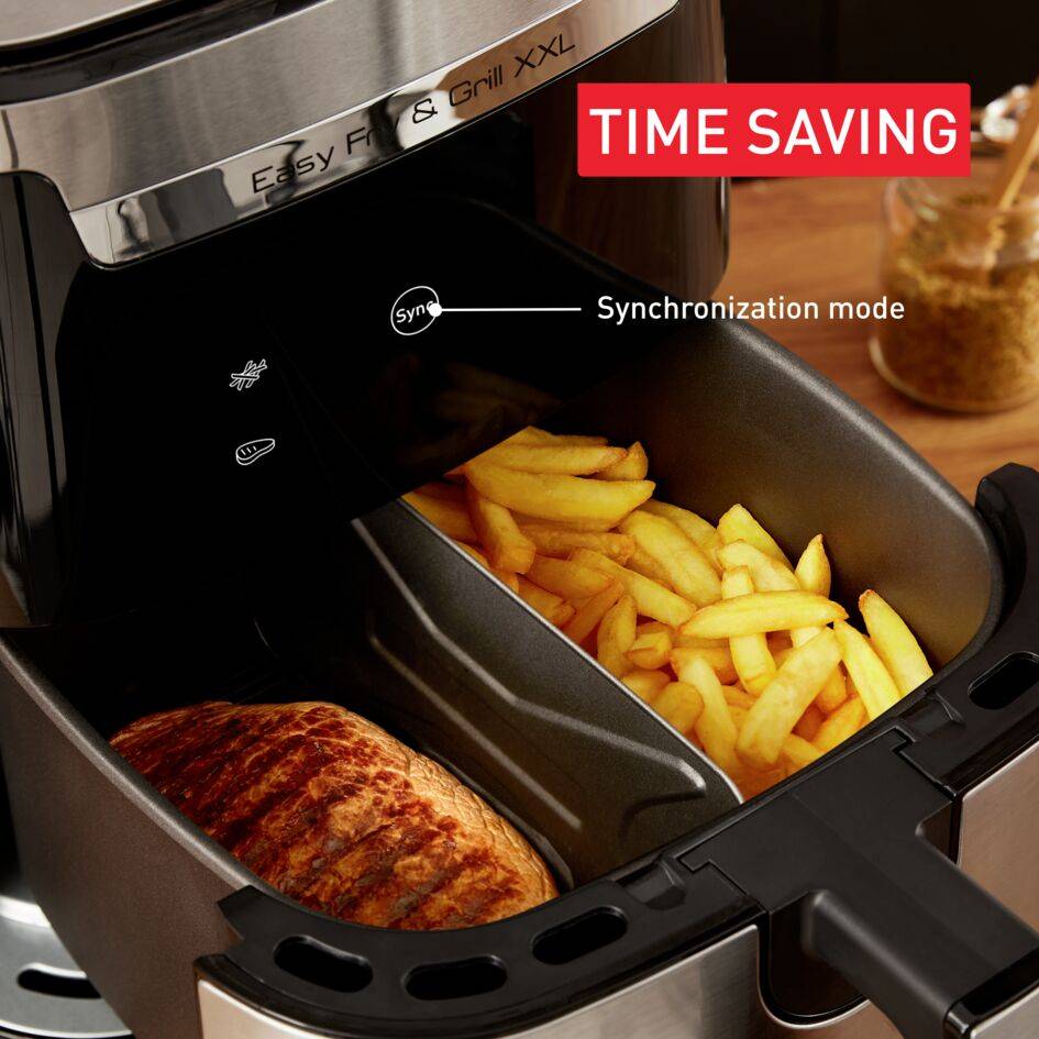 Forrólevegős fritőz Tefal Easy Fry & Grill 2az1-ben EY801D15 Fekete/Rozsdamentes