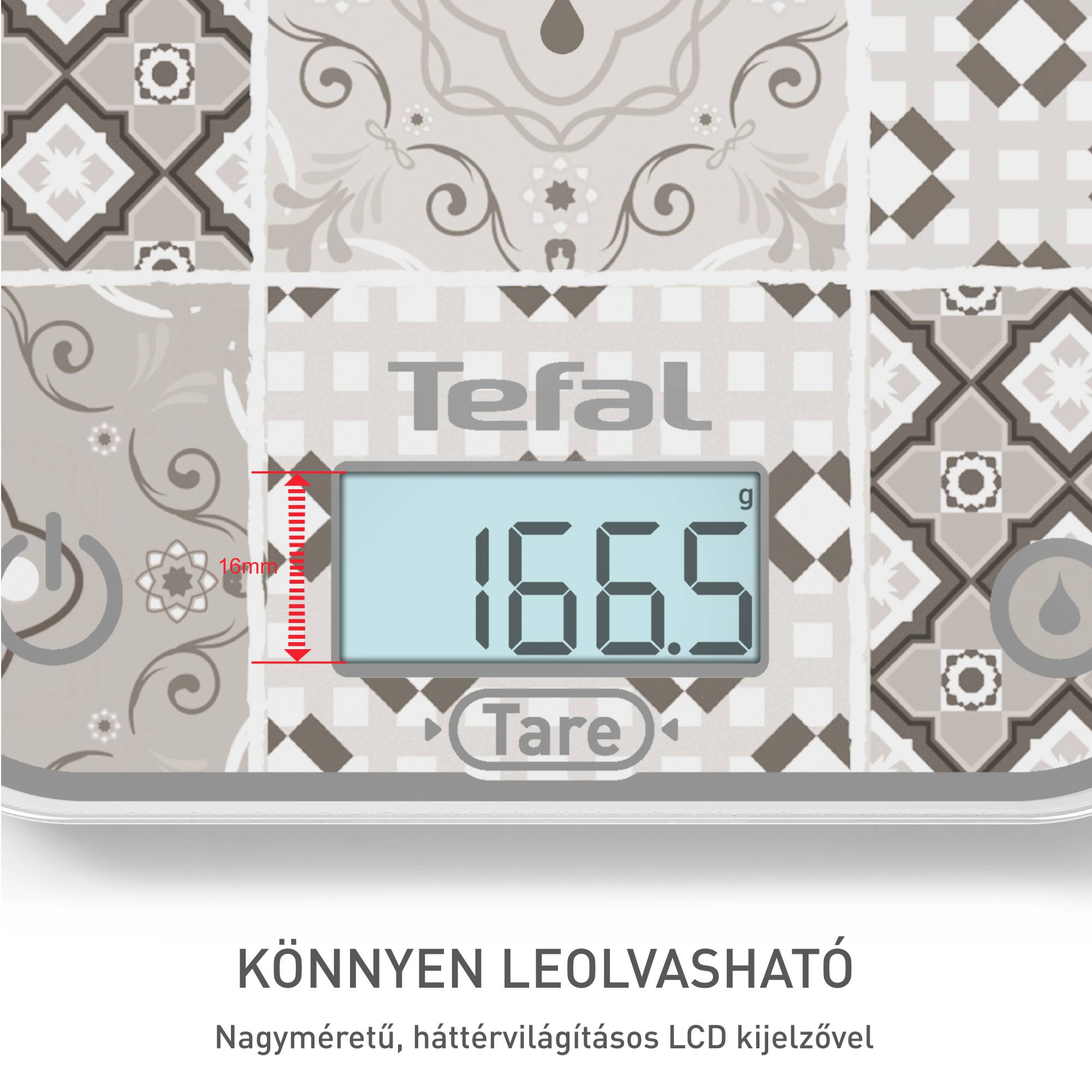 BC50D6V0 Optiss, elektronikus konyhai mérleg, Tefal
