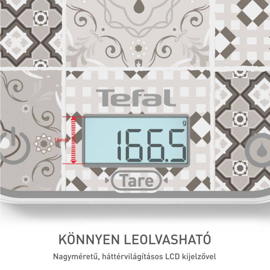 BC50D6V0 Optiss, elektronikus konyhai mérleg, Tefal