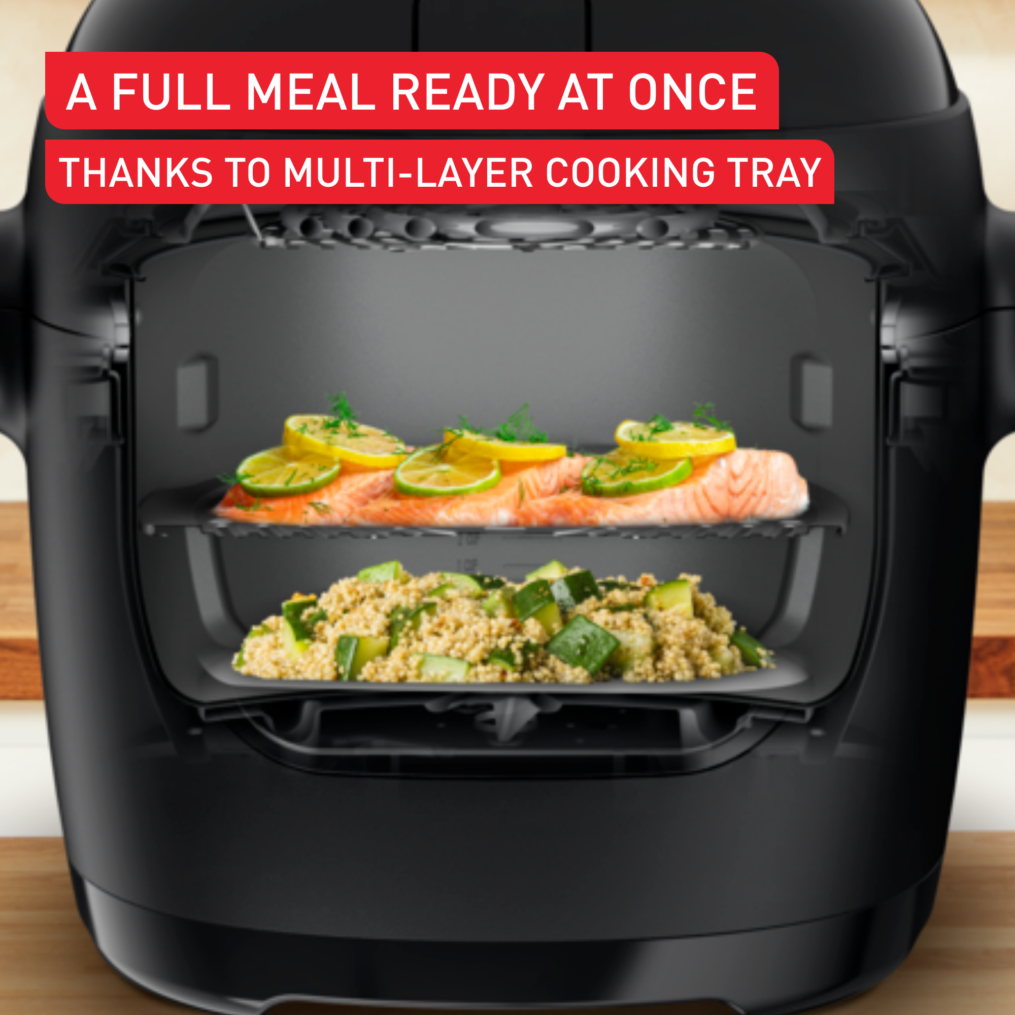 MY741CF0 Multicook Actifry multifunkciós főzőedény és forrólevegős sütő Tefal