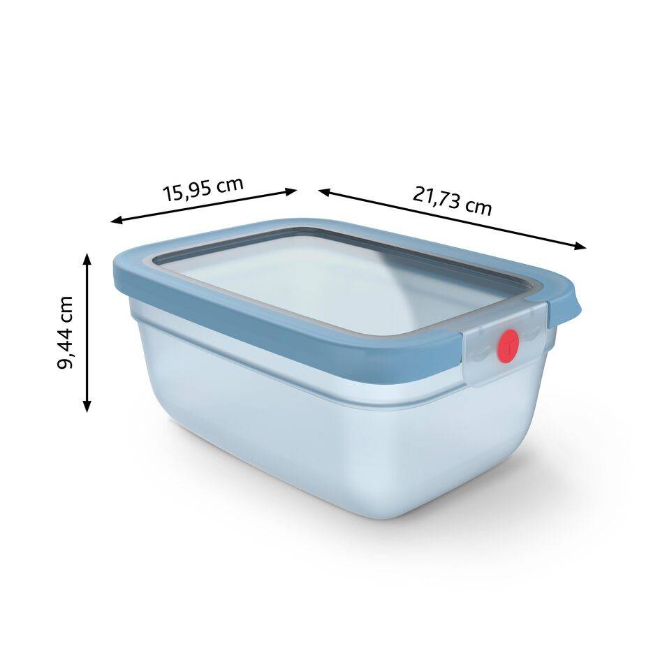 N1211010 oneClick élelmiszer-tároló doboz Tefal téglalap alakú 1,5 l kék