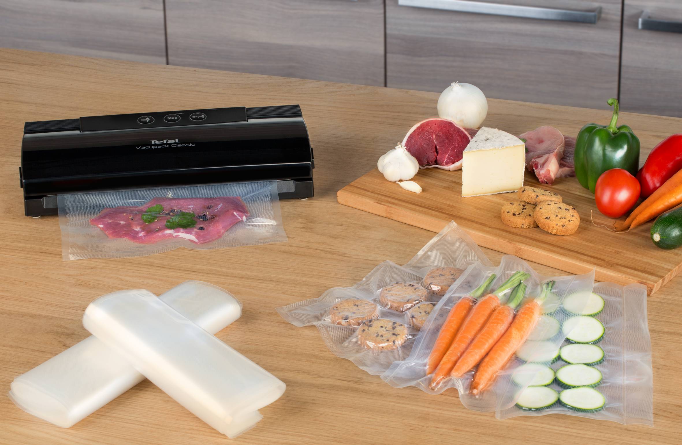 Vákumcsomagoló Tefal Vacupack Classic Plastic VT254070 Fekete