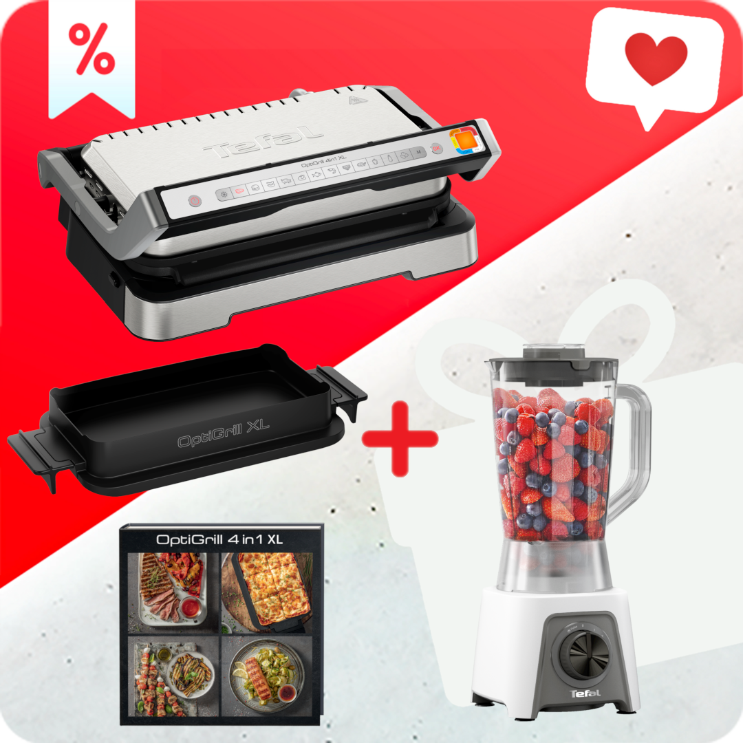 Grill Tefal Optigrill XL 4az1-ben + ajándék Blendeo asztali turmixgép