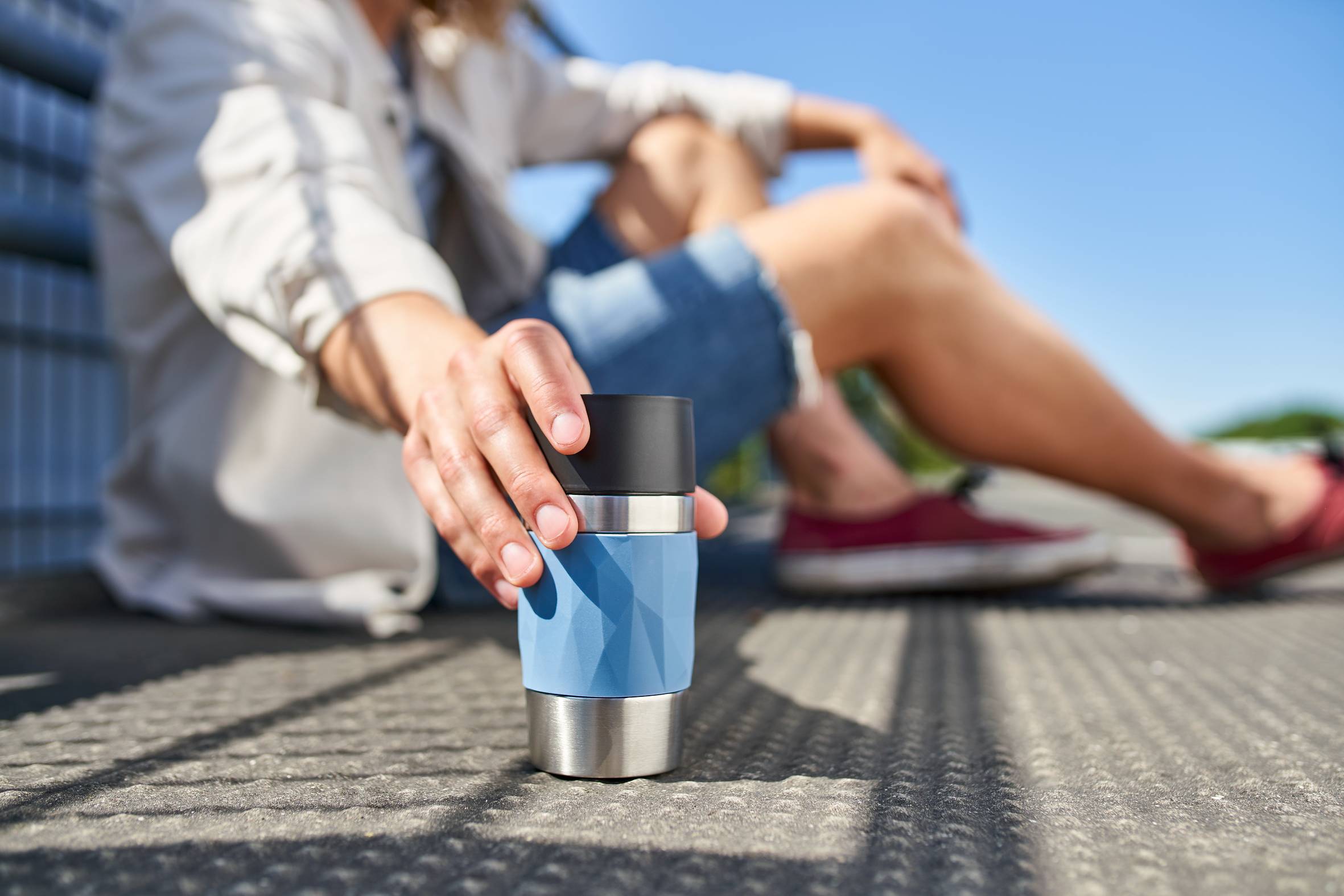 Termosz Tefal Travel Mug Compakt N2160210 Világoskék/Rozsdamentes 0,3 l