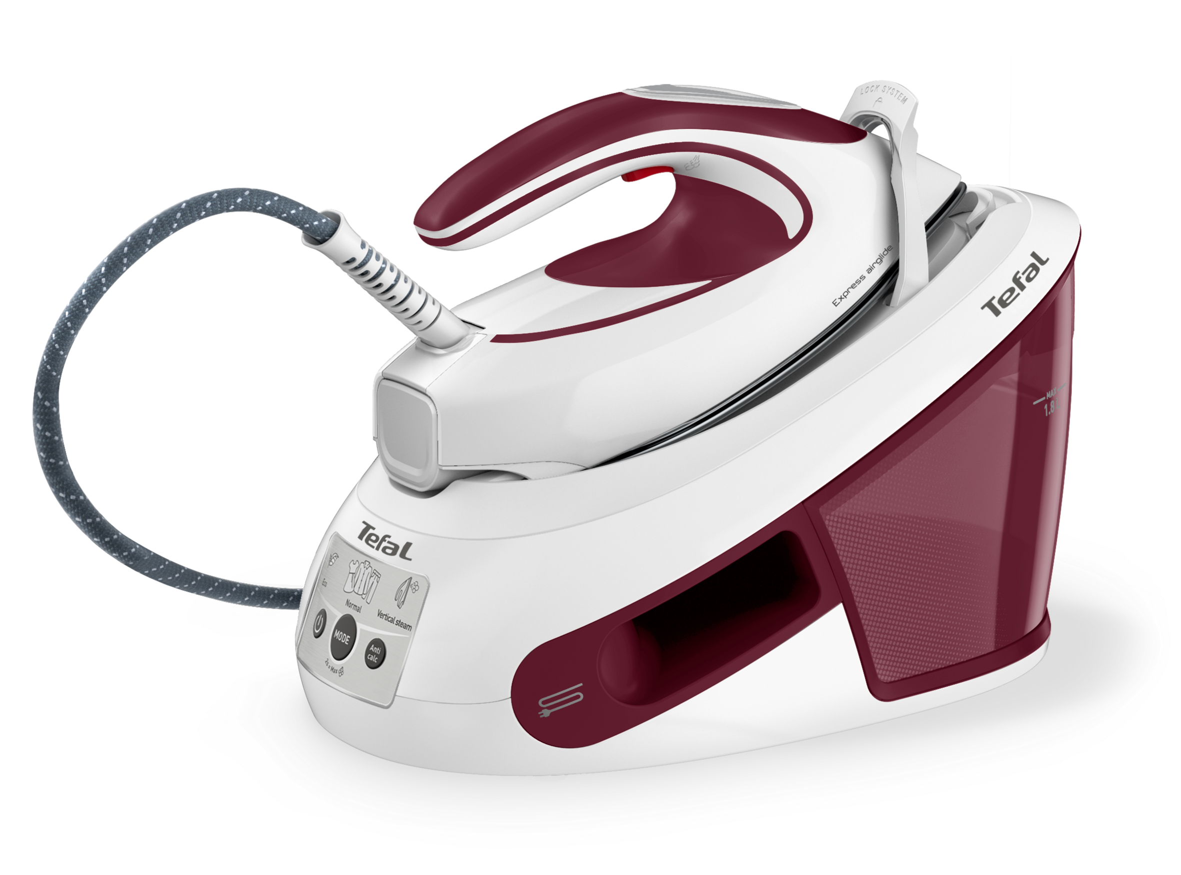 Gőzállomás Tefal Express Airglide SV8026E0 Piros/Fehér