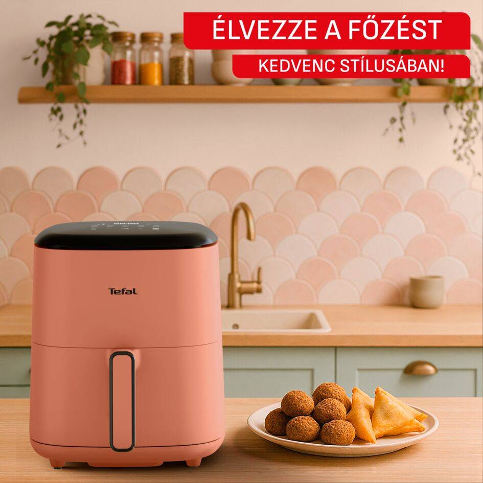 EY245TE0, Easy Fry POP forrólevegős fritőz 5 l, Tefal, terrakotta