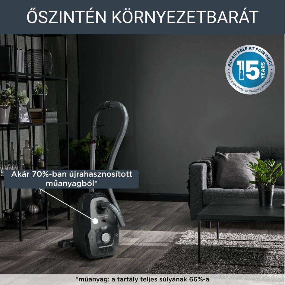Porzsákos porszívó Green Force Max Silence ECO 900W Classic RO6136EA