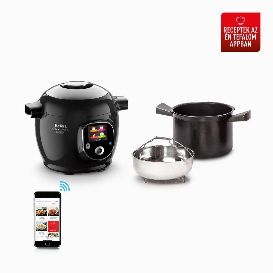 Többfunkciós elektromos kukta Tefal Cook4Me+ Connect CY855830 Fekete