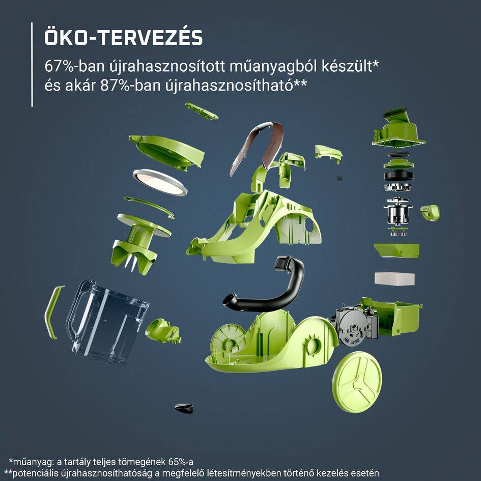 Porzsák nélküli porszívó Green Force Cyclonic Effitech®+ Animal RO7C66