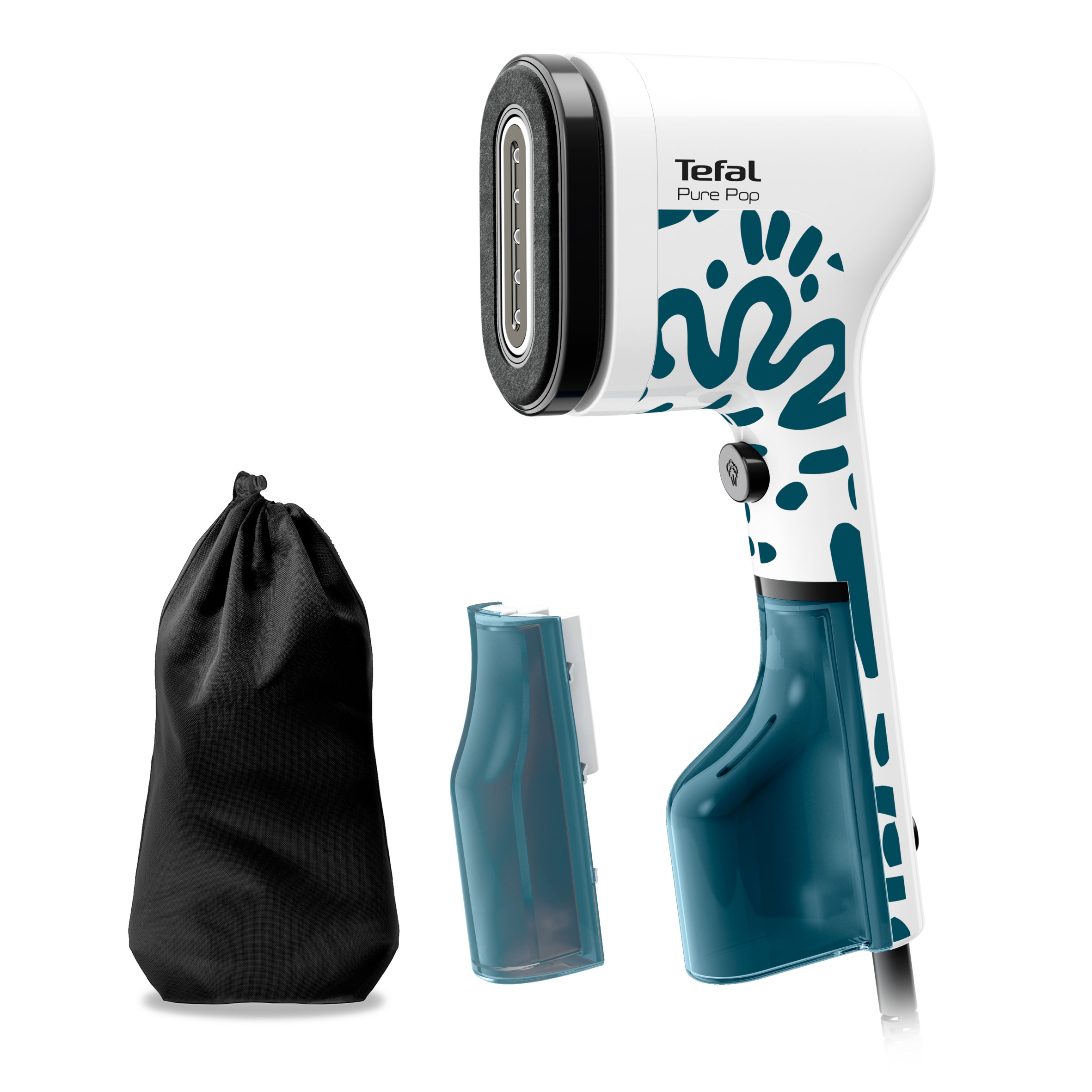 Kézi ruhagőzölő Tefal Pure POP Home & Travel DT2040E1 Fehér/Kék