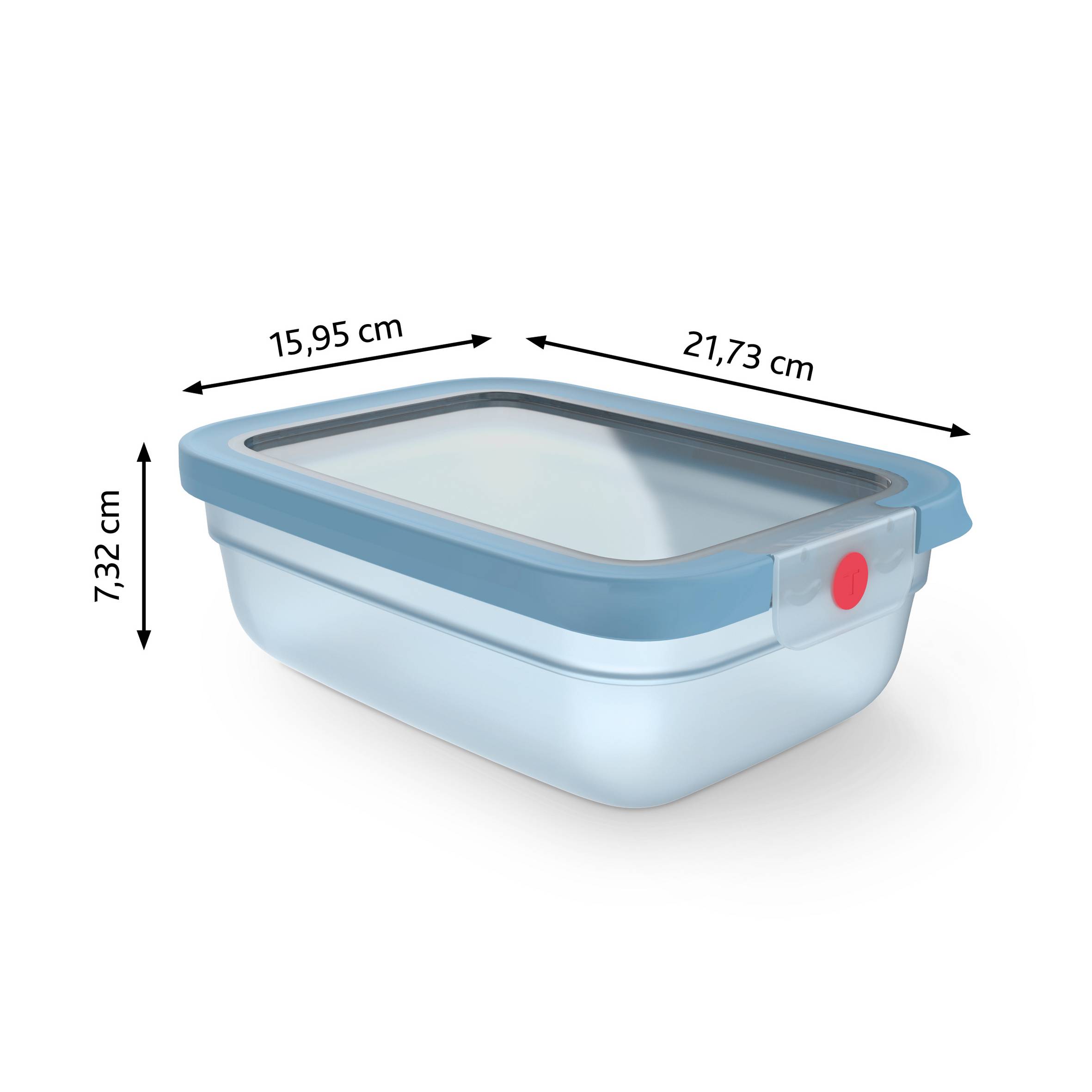 N1210710 oneClick élelmiszer-tároló Tefal téglalap alakú 1,2 l kék