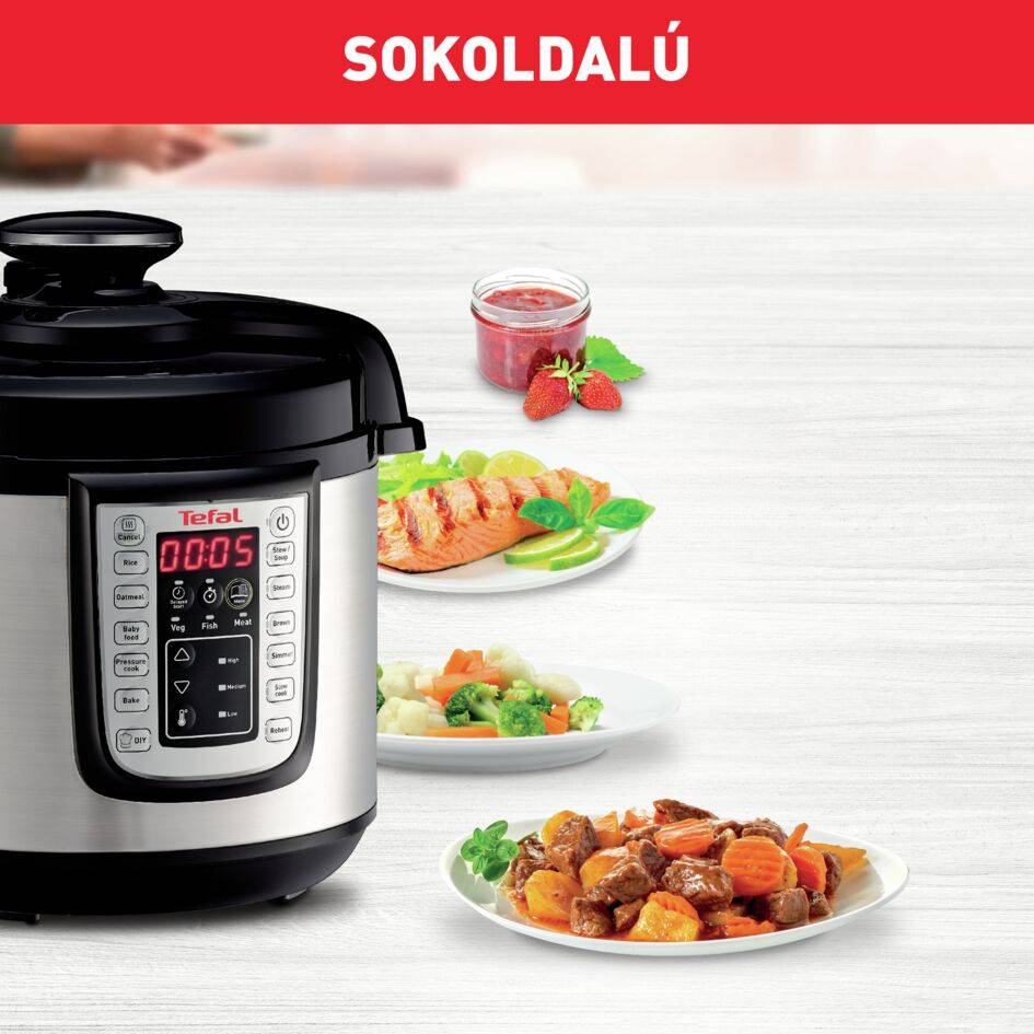 Többfunkciós elektromos kukta Tefal All in One Pot CY505E30 Rozsdamentes/Fekete