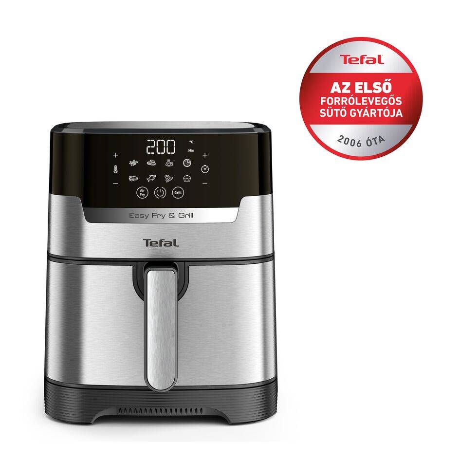 Forrólevegős fritőz Tefal Easy Fry & Grill 2az1-ben digitális EY505D15 Rozsdamentes/Fekete