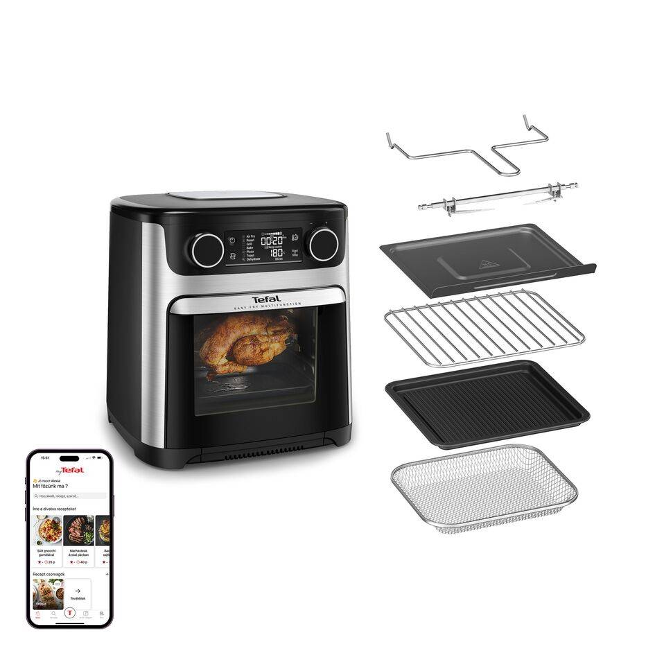 Légkeveréses fritőz Tefal Easy Fry Multifunction 15L FW556DE0 Fekete