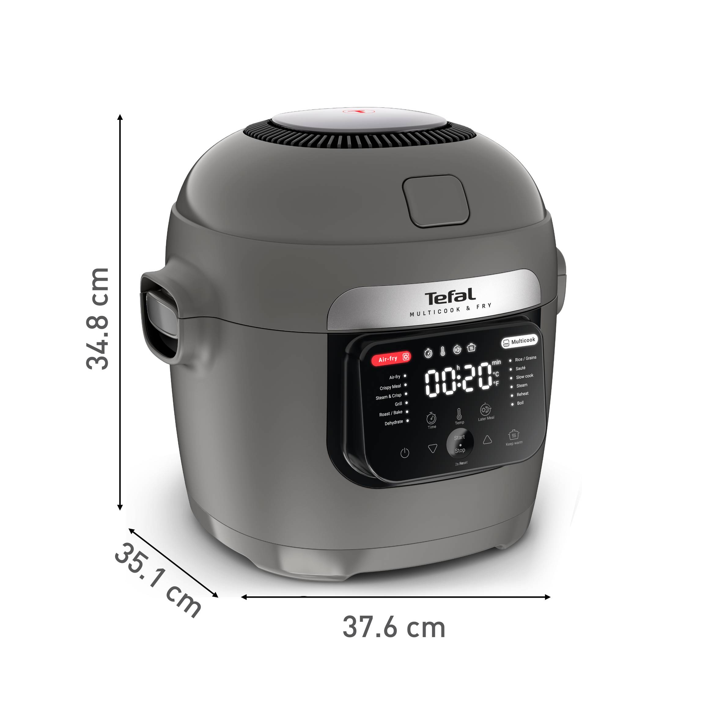 MY731BF0, Multifunkcionális edény és Tefal Multicook & Fry forrólevegős sütő, szürke