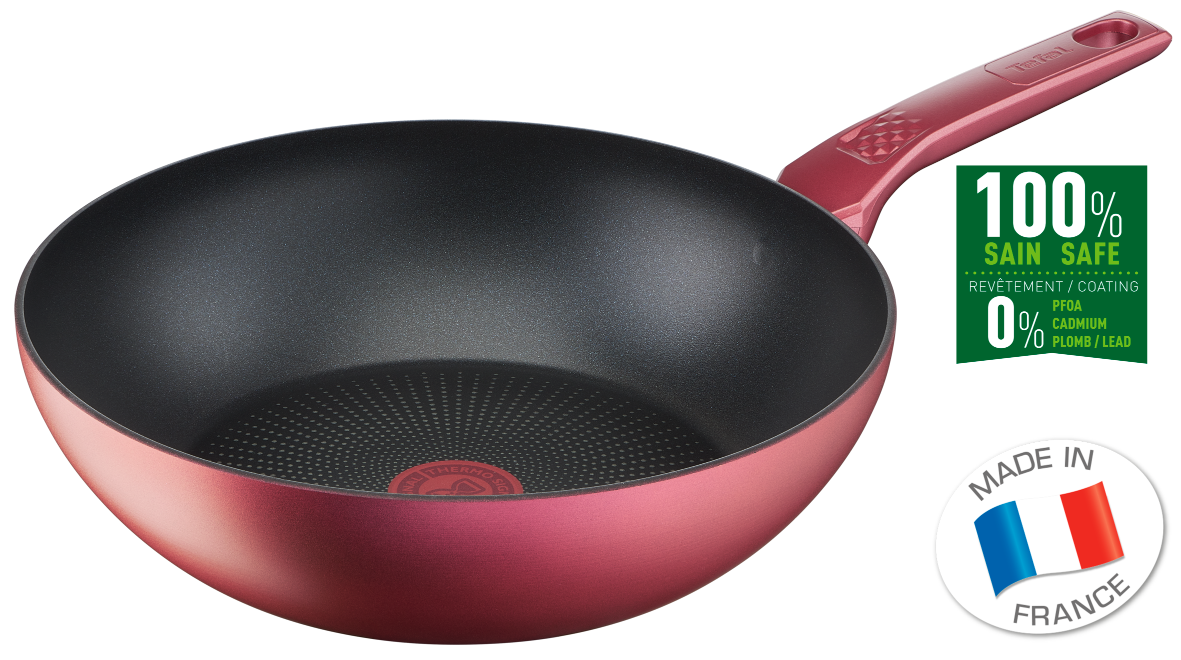 Wok serpenyő Tefal Daily Chef Red G2731972 28 cm