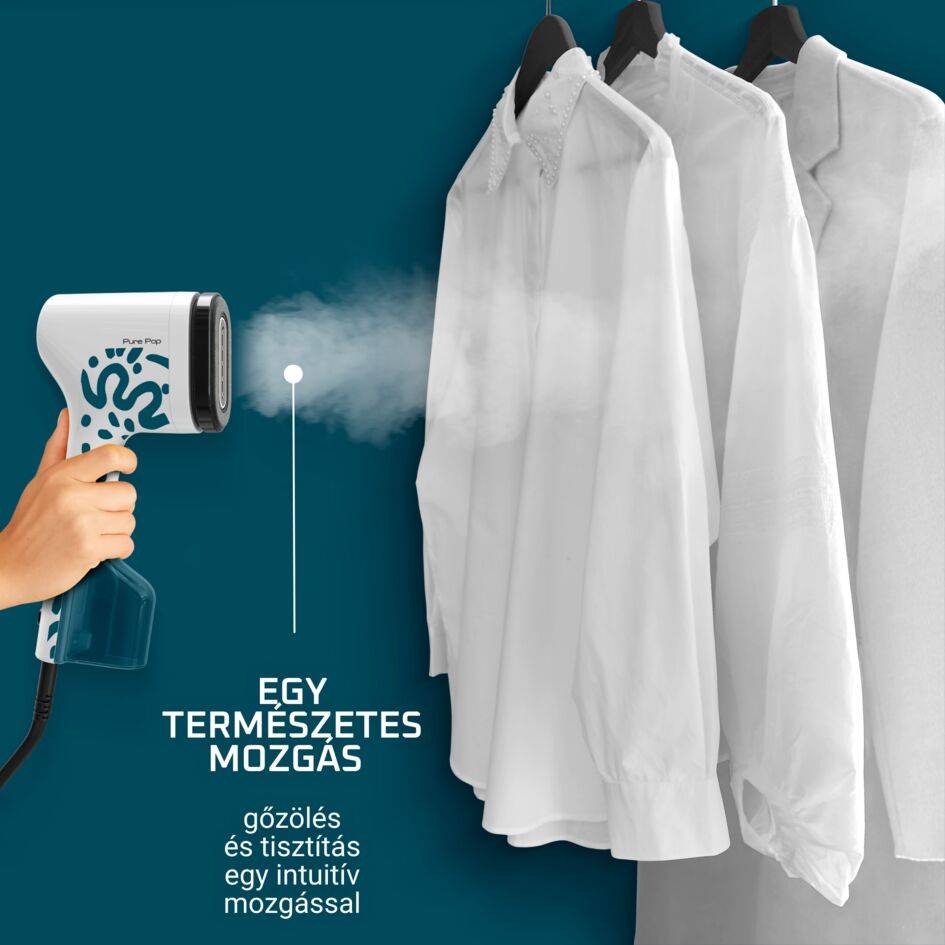 Kézi ruhagőzölő Tefal Pure POP Home & Travel DT2040E1 Fehér/Kék