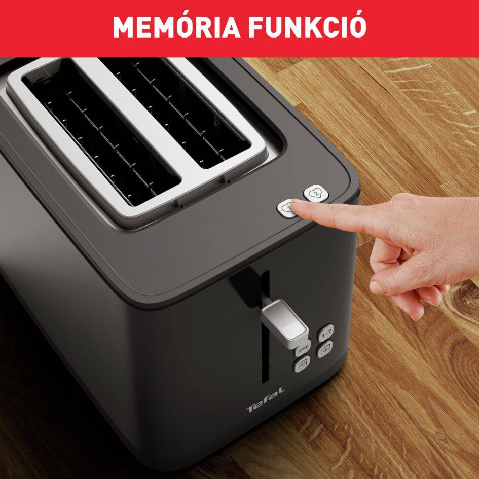 Kenyérpirító Tefal Digital TT640810 Fekete