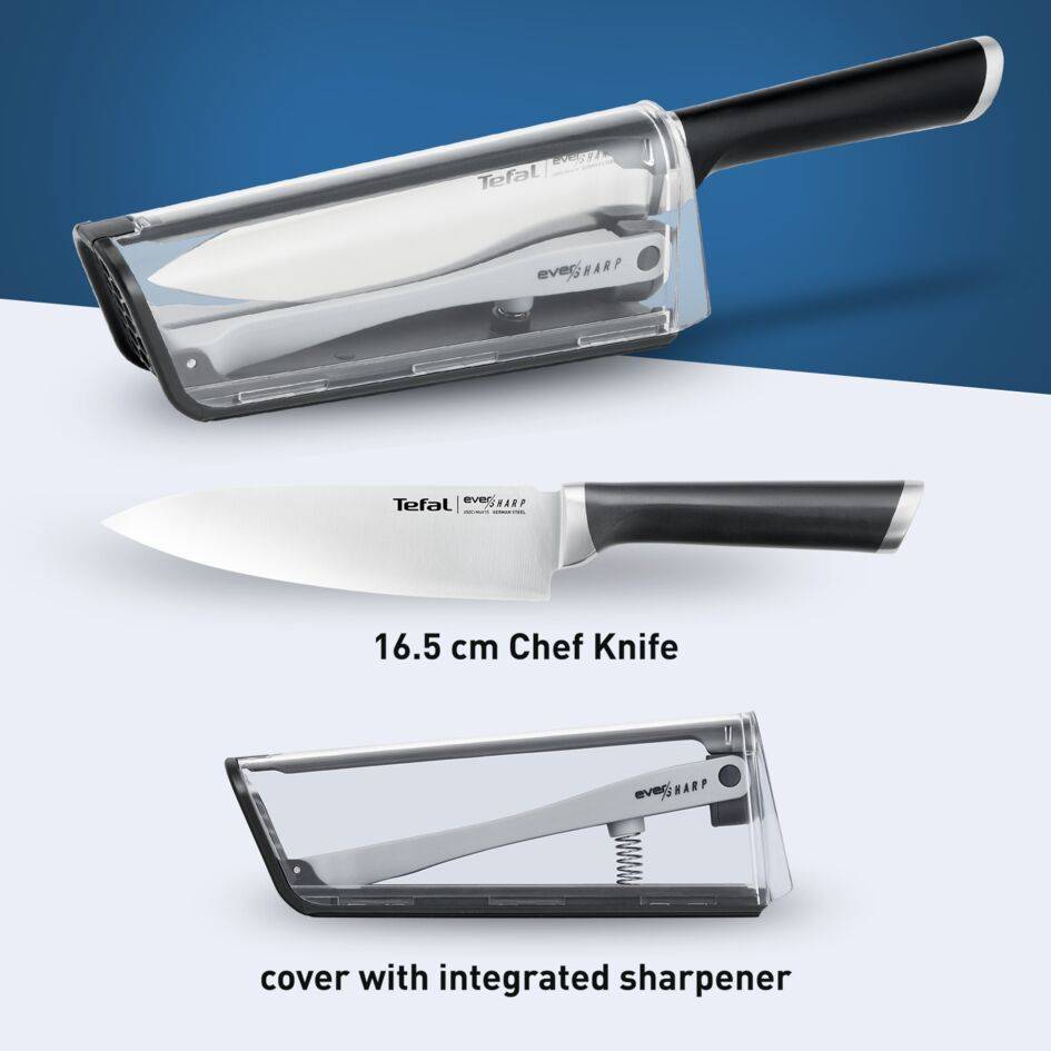 Konyhakés Tefal Ever Sharp K2569004 Rozsdamentes/Fekete 16,5 cm