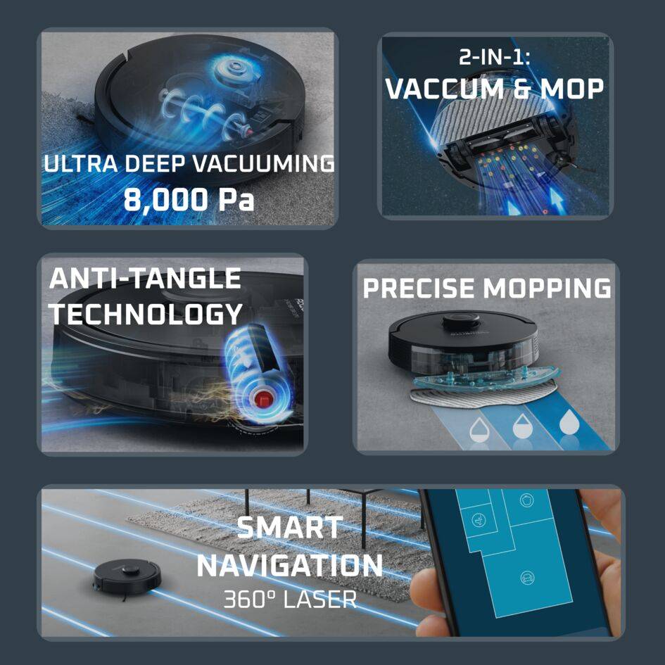 RR8865E0 X-PLORER S275 8000 Pa robotporszívó, Rowenta