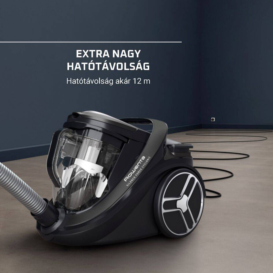 Porzsák nélküli porszívó Silence Force Cyclonic Effitech® 59 dB Parquet RO7935EA