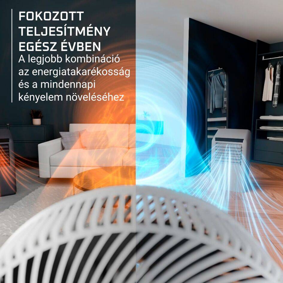 Allóventilátor Rowenta Turbo Swift Silence QV5040F0 Fehér