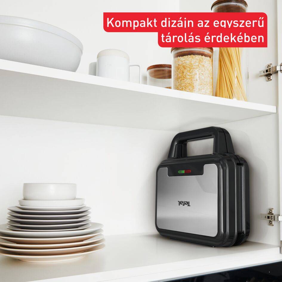 Tefal szendvicssütő UltraCompact 3 az 1-ben SW383D10 Rozsdamentes/Fekete