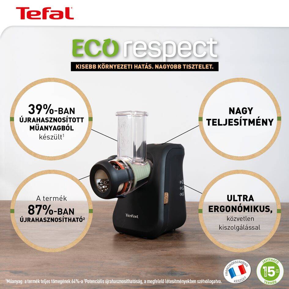 Elektromos reszelő Tefal Eco Respect MB77EN38 Fekete