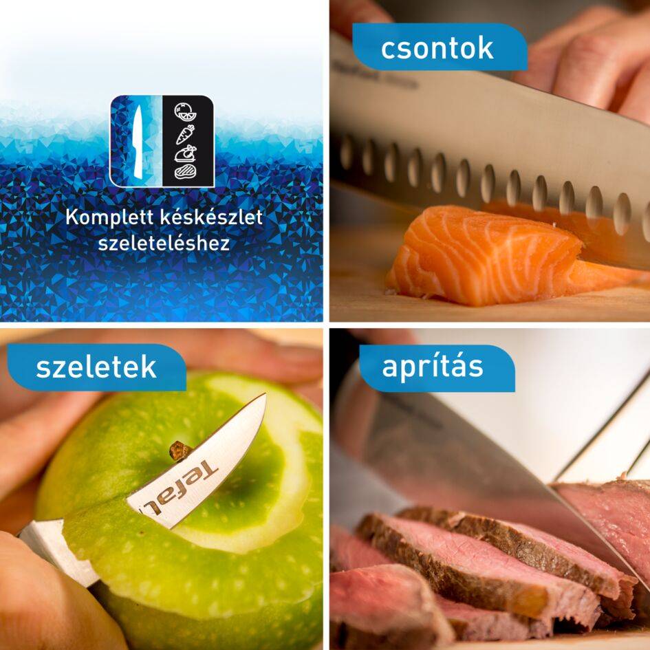 Késkészletek Tefal Ice Force K232S574 5 db-os + késtartó