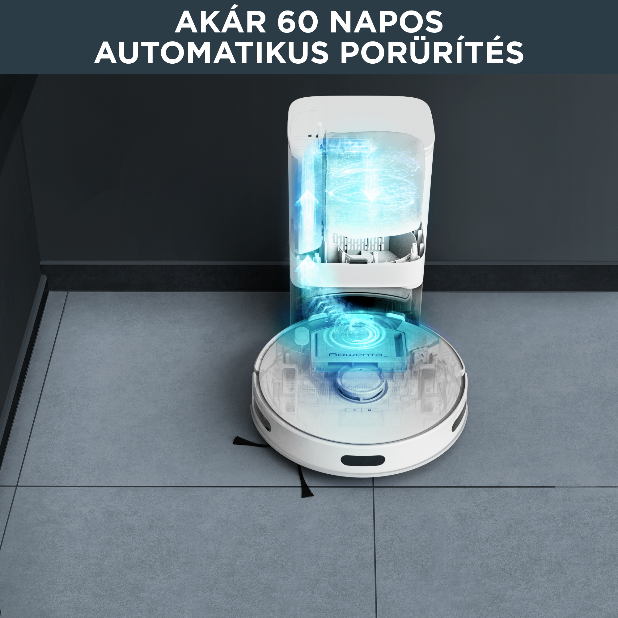Robotporszívó Rowenta X-Plorer S75s+ 4v1 Laser Auto Empty 2700Pa RR8587WH