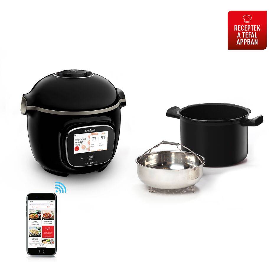 Többfunkciós elektromos kukta Tefal Cook4me Touch WiFi CY912831 Fekete