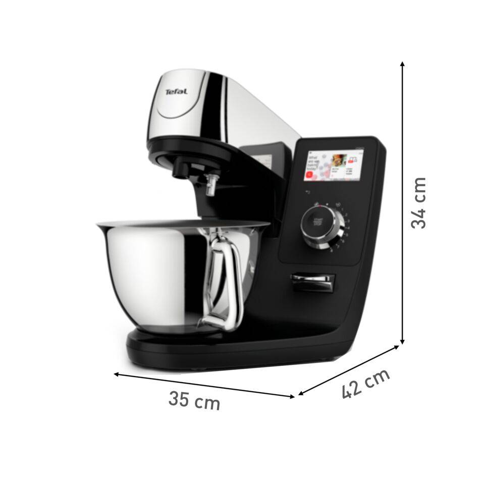 Konyhai robotgép Tefal i-Coach Touch, mérleggel QB951838 fekete/ezüst