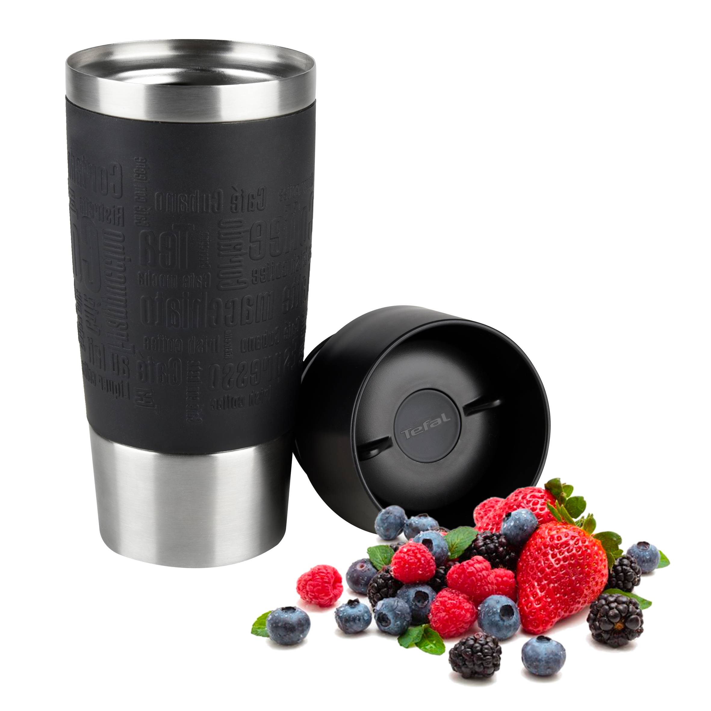 Termosz Tefal Travel Mug K3081114 Rozsdamentes/Fekete 0,36 l