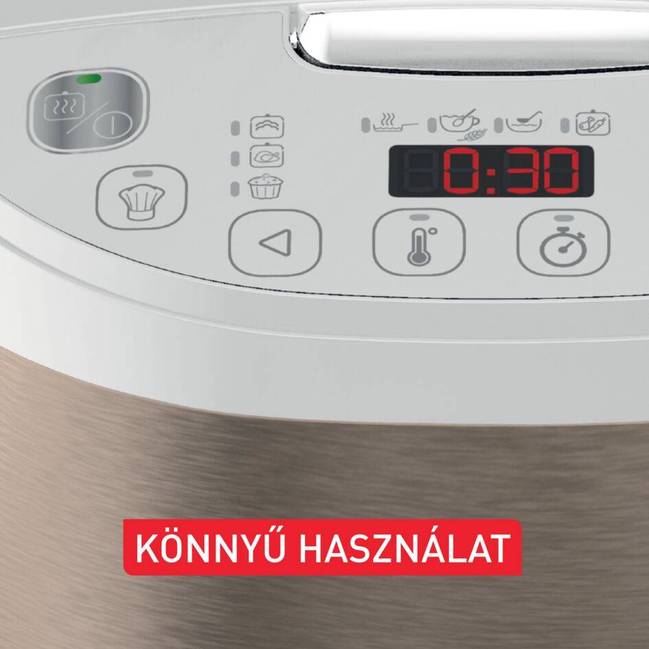 Tefal Simply Cook Plus multifunkciós elektromos főzőedény, ezüst/fehér, RK6221E1