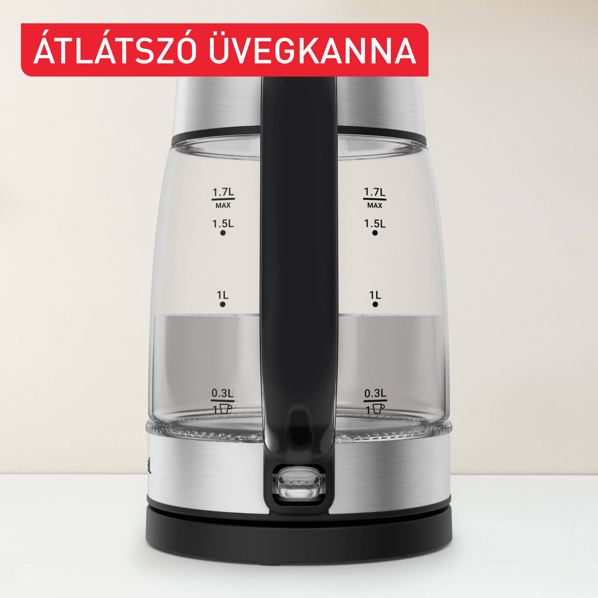 Glass Kettle, Electric Kettle, Measurement Marks, 1.7 L