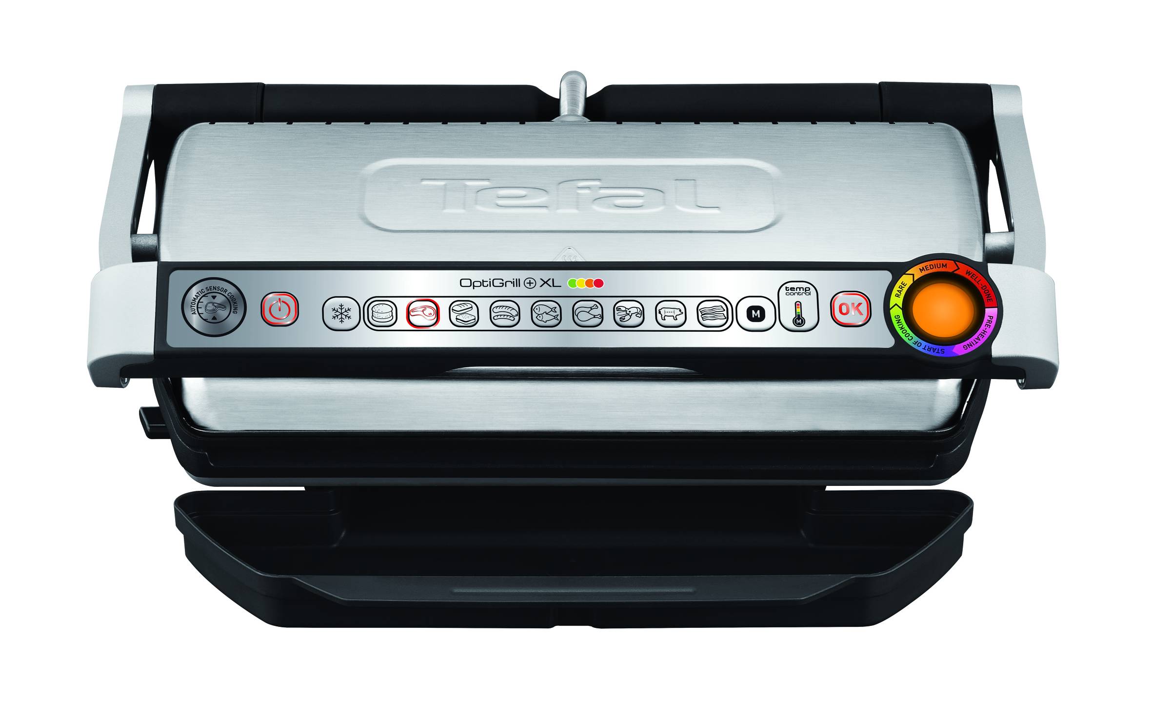 Elektromos grill Tefal OptiGrill+ XL GC722D34 Ezüst/Fekete