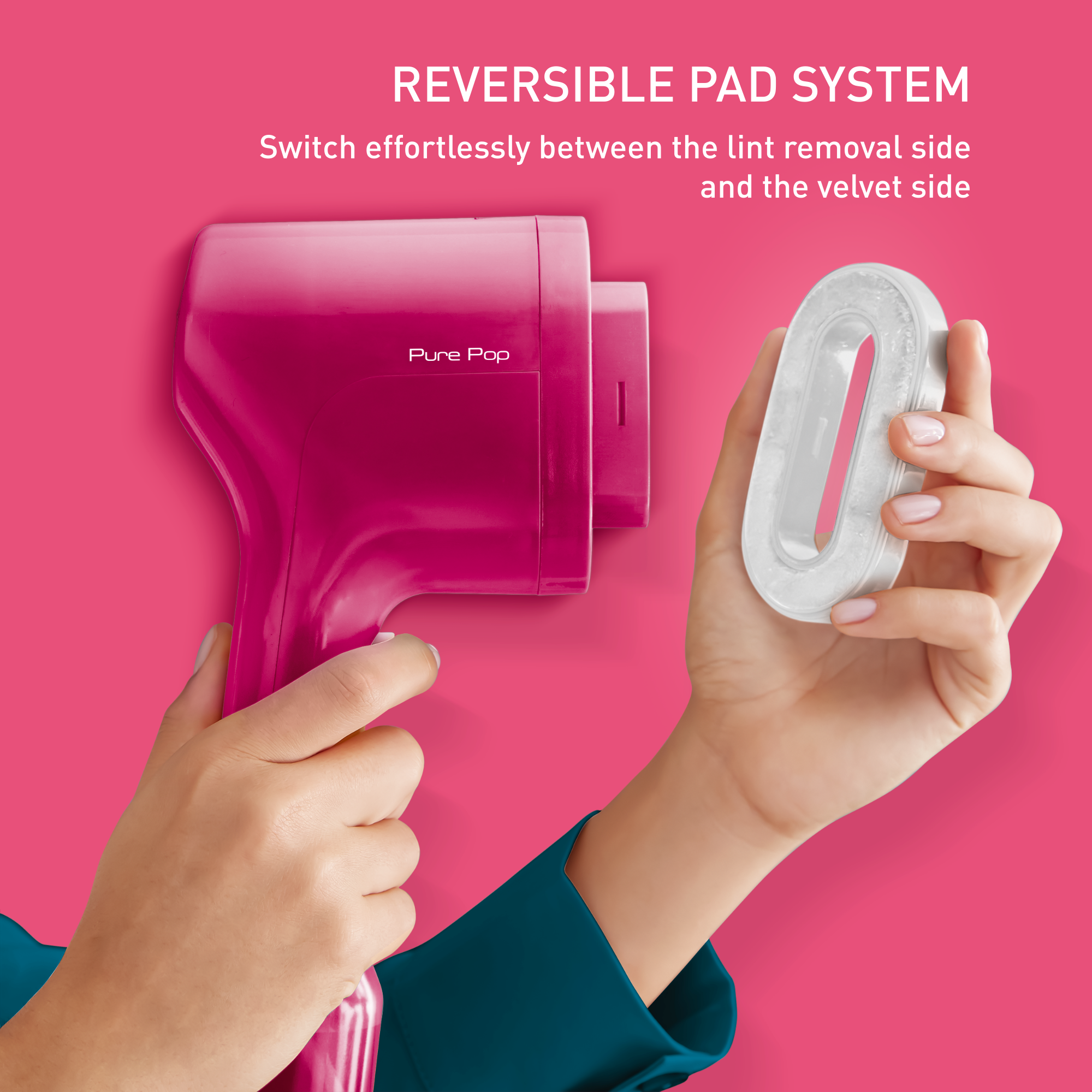 Kézi ruhagőzölő Tefal Pure Pop DT2023F0 Rózsaszín