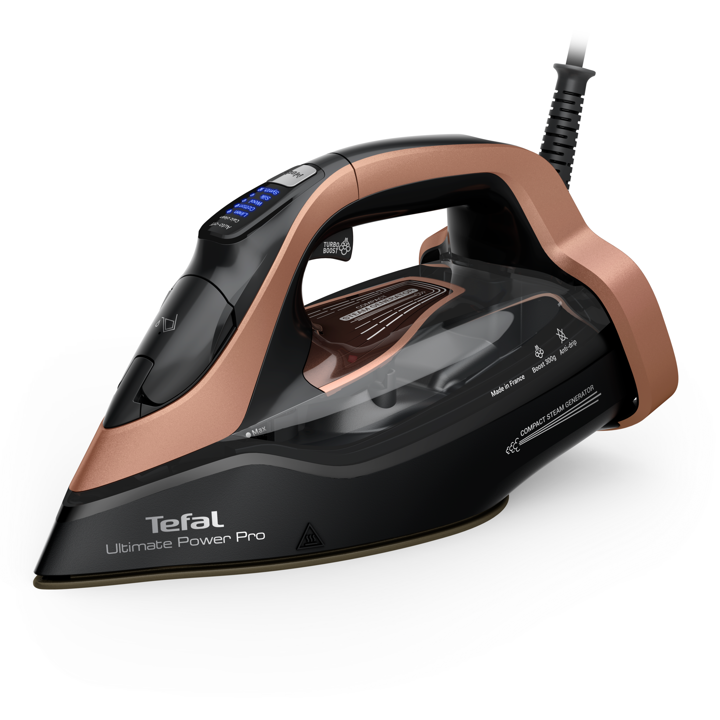 Gőzölős vasaló Tefal Ultimate Power Pro FV9E50E0 Rózsaarany/Fekete