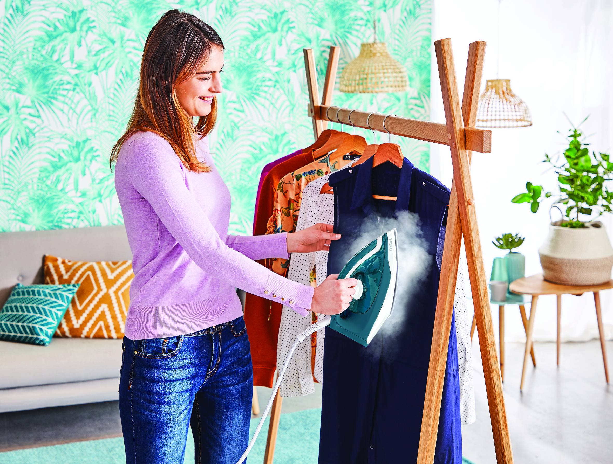 Gőzfejlesztő Tefal Express Essential SV6115E0 Türkiz/Fehér