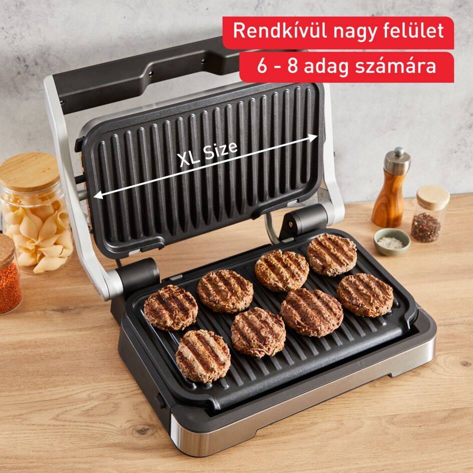 XL méretű okos elektromos grillsütő Tefal OptiGrill 4 az 1-ben GC784D30