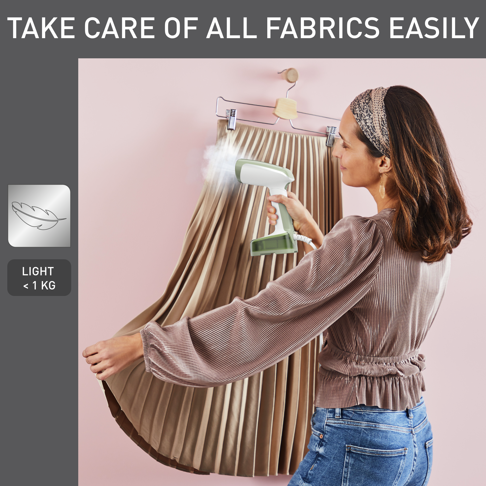 Kézi ruhagőzölő Tefal Access'Steam Pocket DT3053 Zöld/Fehér