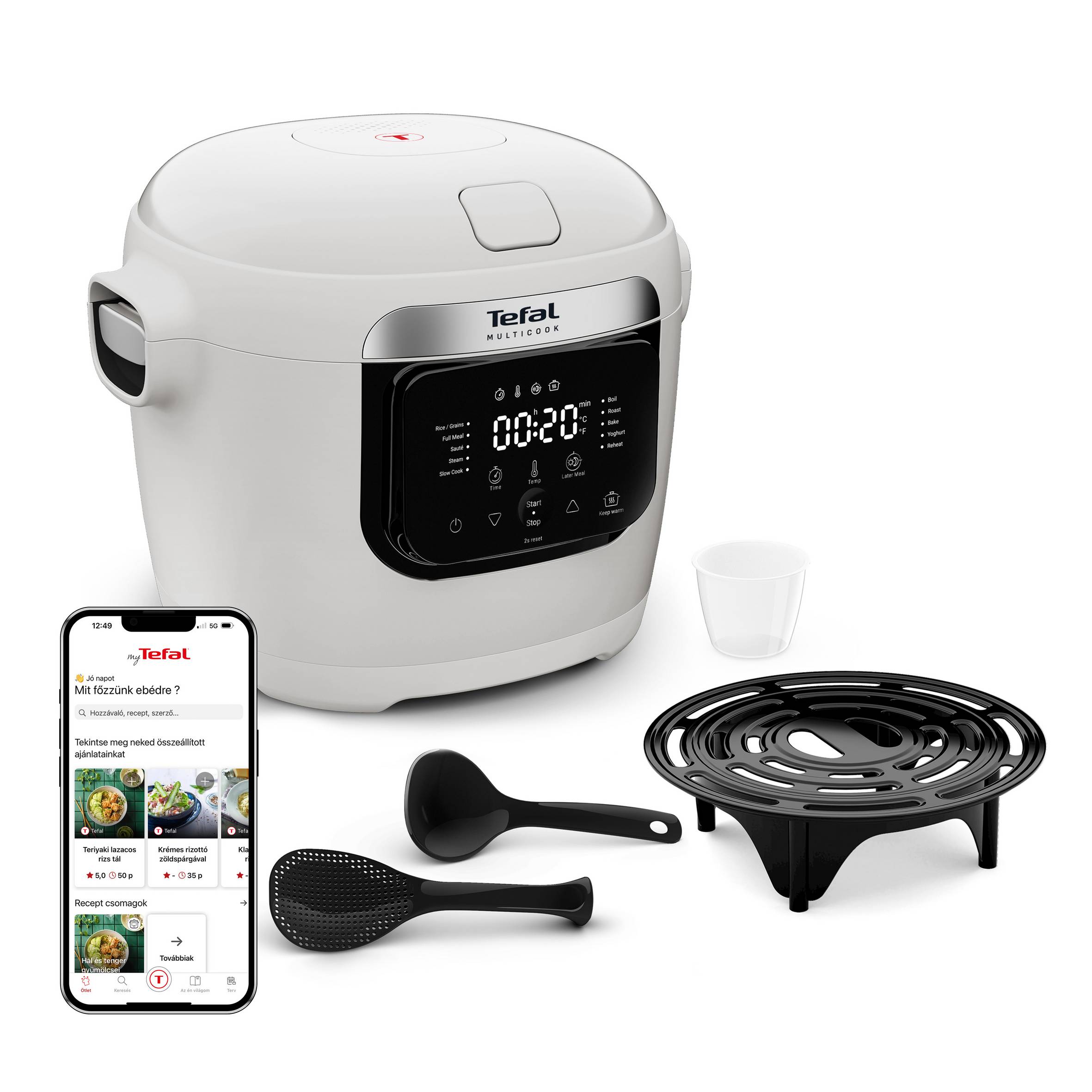 Multifunkciós fazék Tefal Multicook MY700BF0 Világosszürke