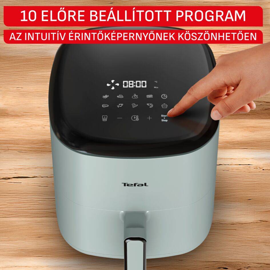 EY2454E0 Easy Fry POP forrólevegős fritőz 5 l, Tefal, eukaliptusz