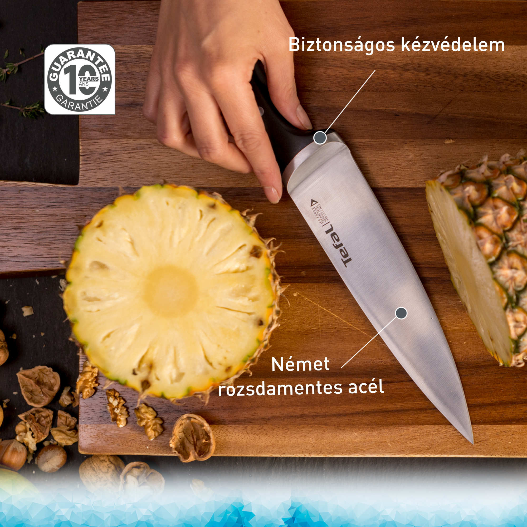 Konyhakés Tefal Ice Force K2320214 Rozsdamentes/Fekete 20 cm