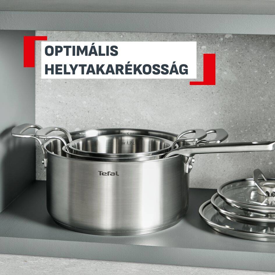 E5294404 Extreme rozsdamentes acél lábas fedővel, Tefal, 20 cm